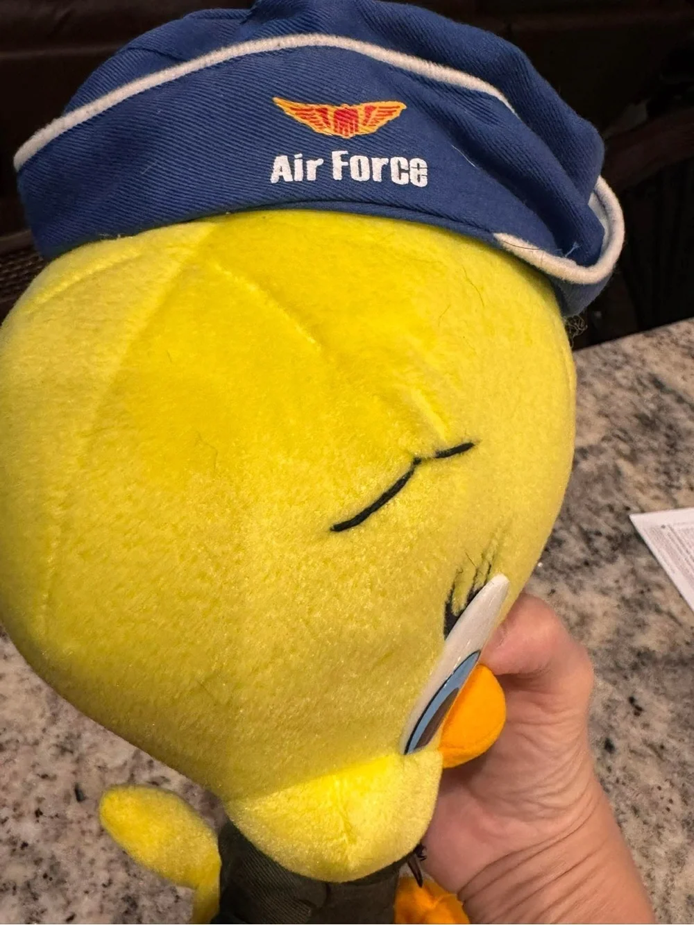 Vintage Tweety Air Force Plush Toy - Stuffed Animal 14in tall
